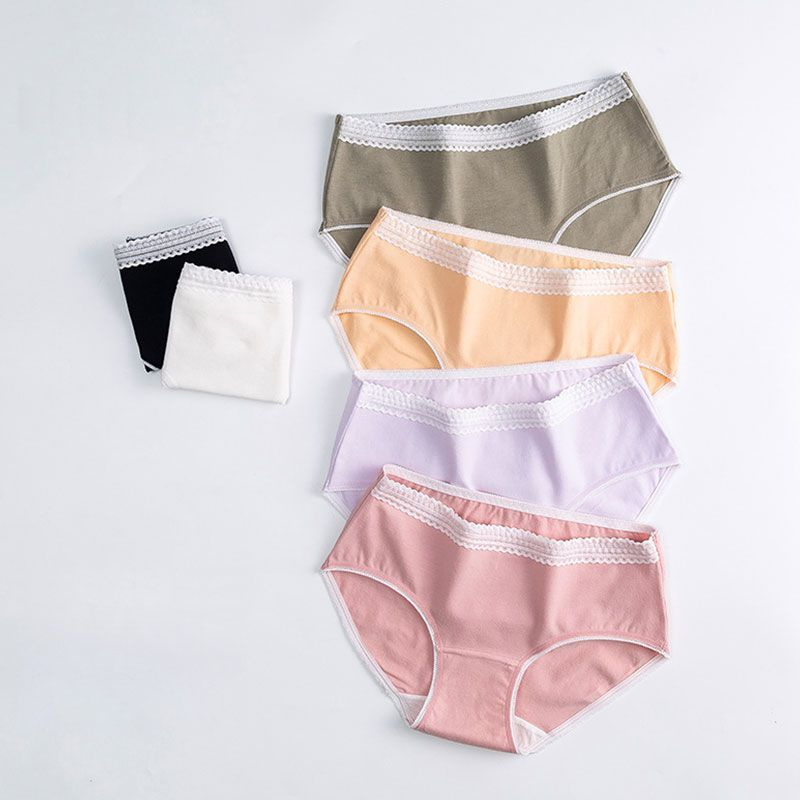 Lace Trim Cotton Briefs Castello Clothing Line