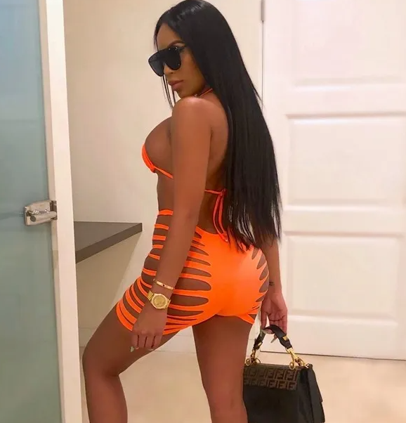 Flaunt Cutout Bikini Top & Strappy High-Waist Shorts Set  Castello Clothing Line   