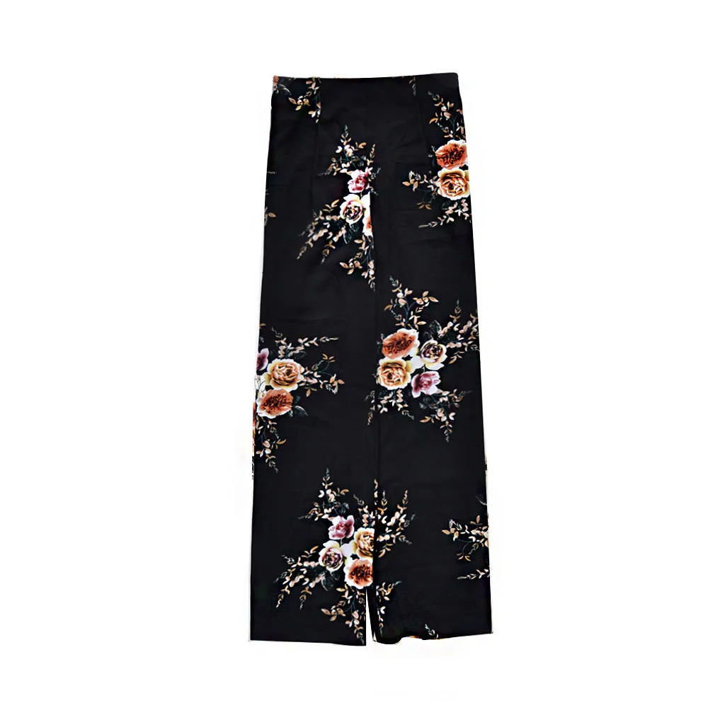 Isla High-Waisted Wide Leg Floral Split-Leg Pants wide leg pants Castello Clothing Line