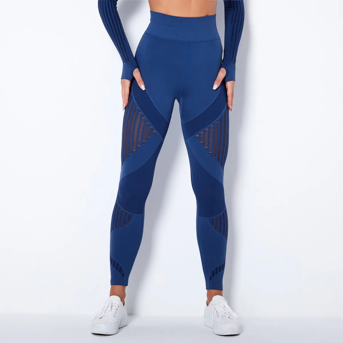 Unstoppable High-Rise Seamless Mesh Panel Leggings leggings Castello Clothing Line