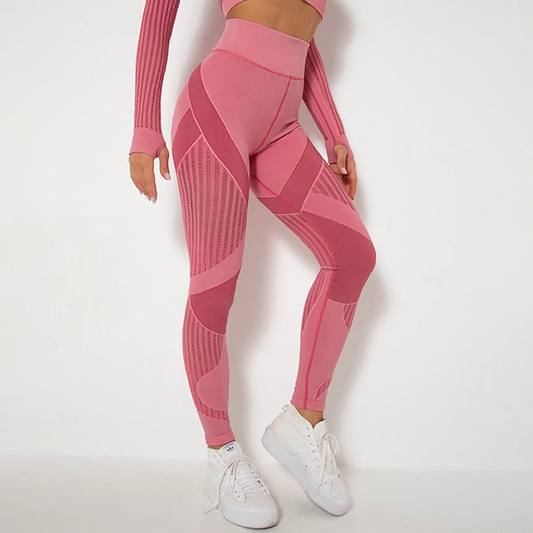 Unstoppable High-Rise Seamless Mesh Panel Leggings leggings Castello Clothing Line
