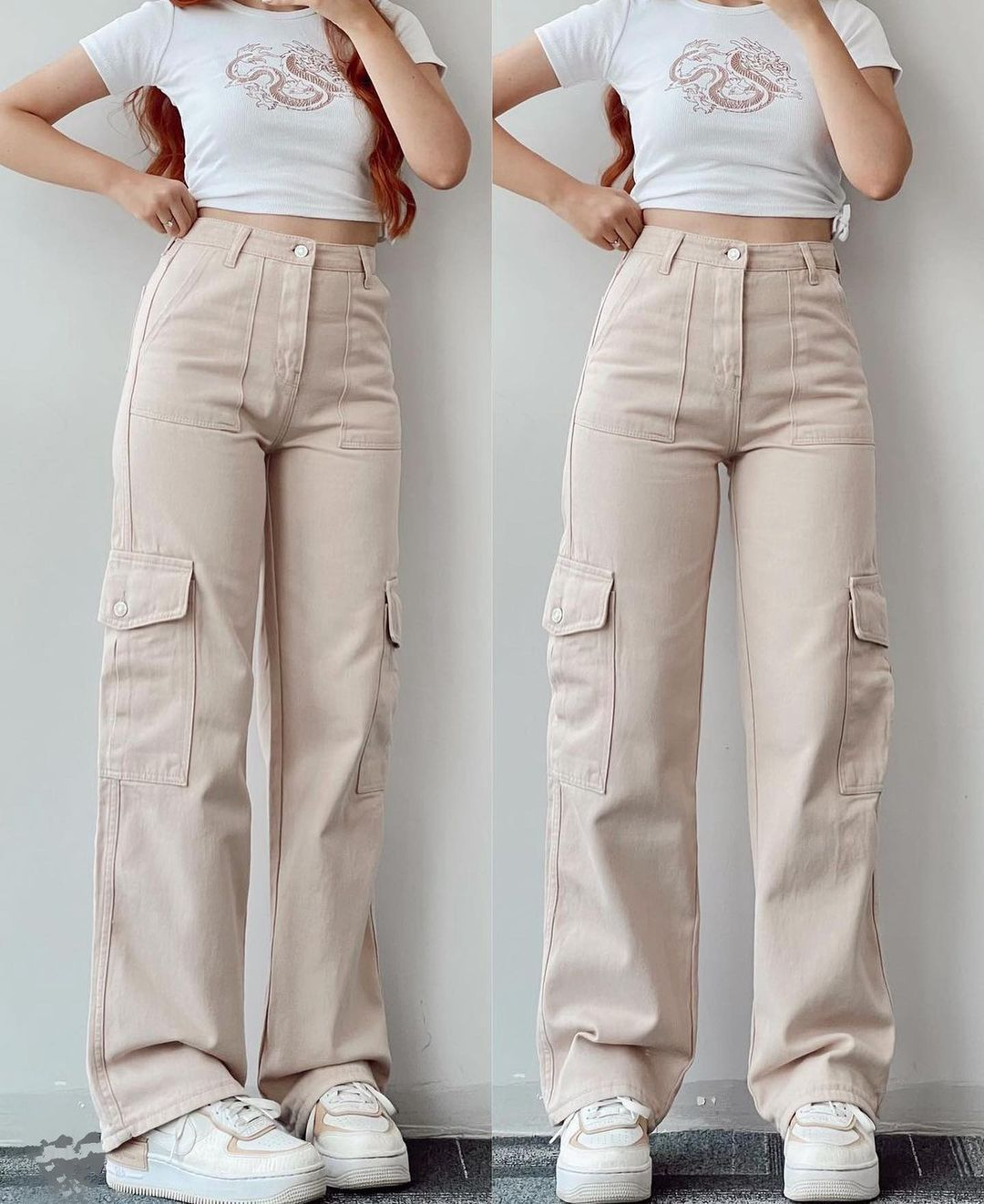 Symphony High-Rise Wide Leg Cargo Pants Castello Clothing Line