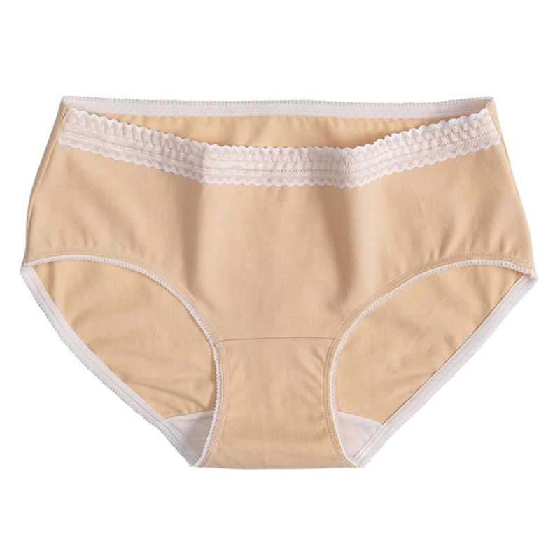Lace Trim Cotton Briefs  Castello Clothing Line   