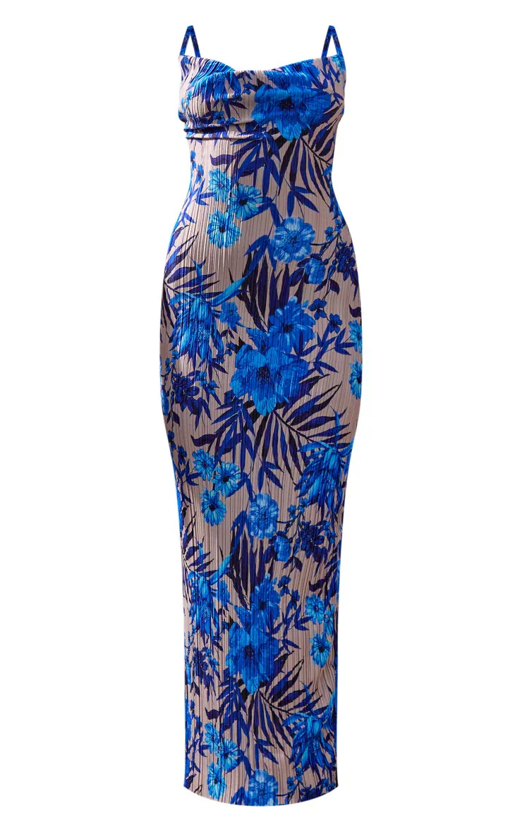 Liv Cowl Neck Plissé Bodycon Maxi Dress maxi dress Castello Clothing Line