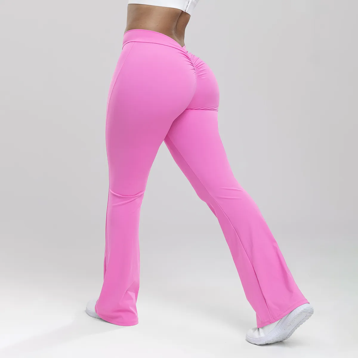 Nerve High-Rise Scrunch Butt Flared Leggings leggings Castello Clothing Line