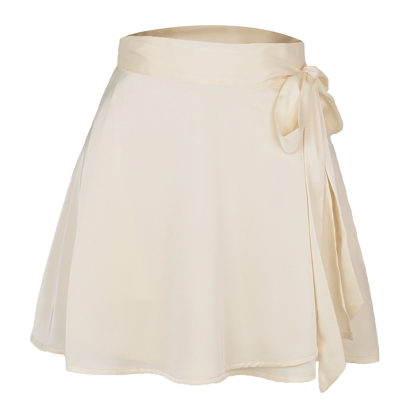 High Waist Satin Wrap Skirt | Side Tie | Free Flowing | Polyester  Castello Clothing Line   