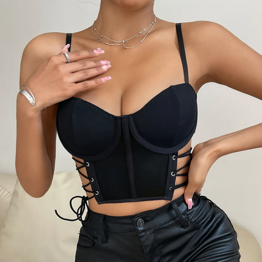 Laced in Luxury Push-Up Corset Top  Castello Clothing Line   