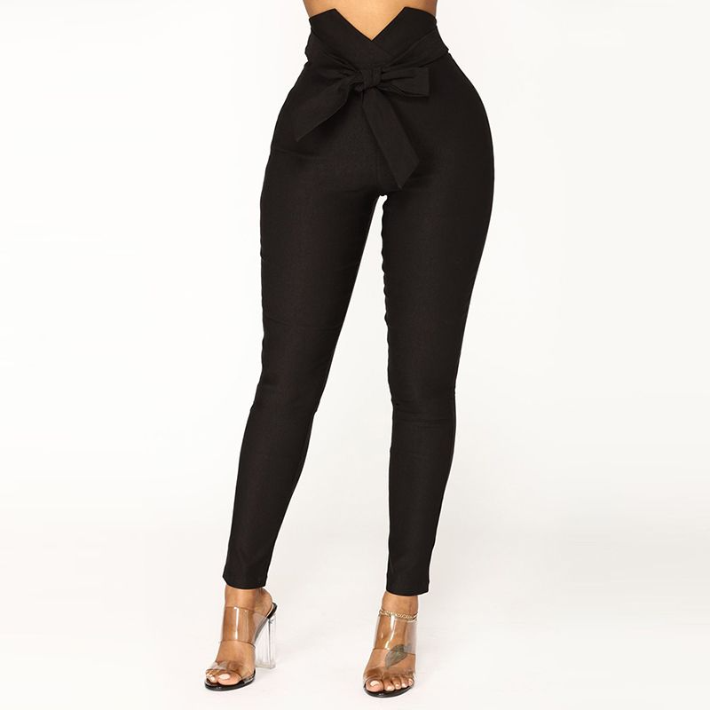 Elara Tie-Waist High-Rise Slim Fit Tapered Pants Castello Clothing Line