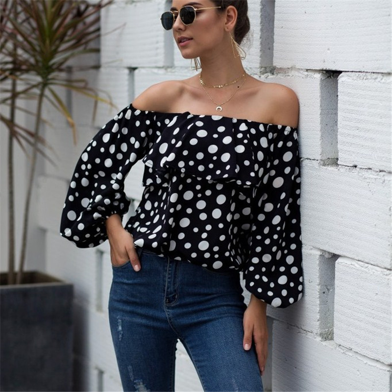 Spotlight Flair Off-Shoulder Ruffle Top  Castello Clothing Line   