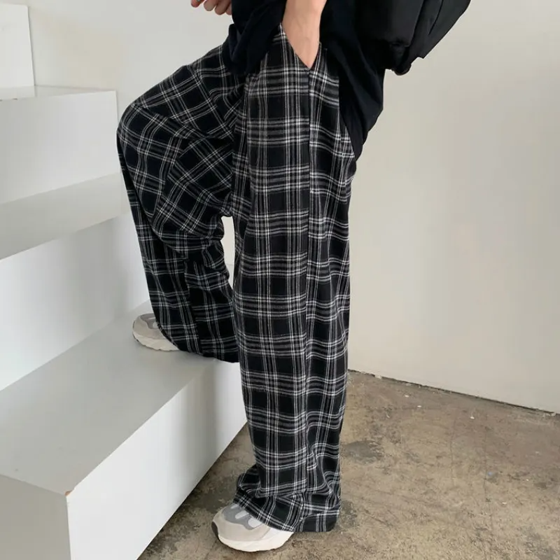 Unity High-Waisted Wide Leg Plaid Lounge Pants Castello Clothing Line