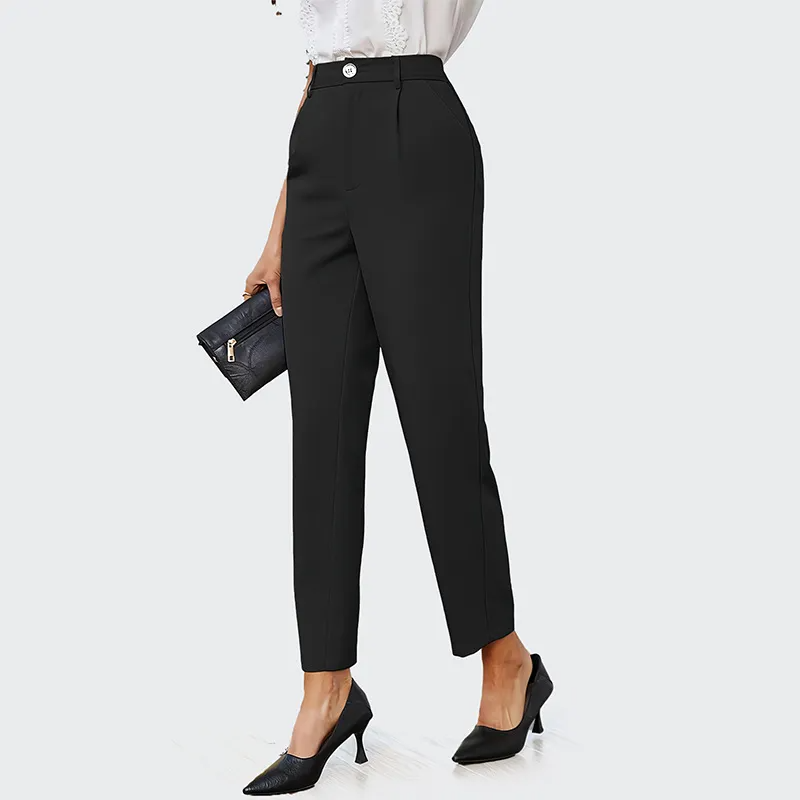 Splendor High-Rise Straight Leg Elastic Waist Pants Castello Clothing Line