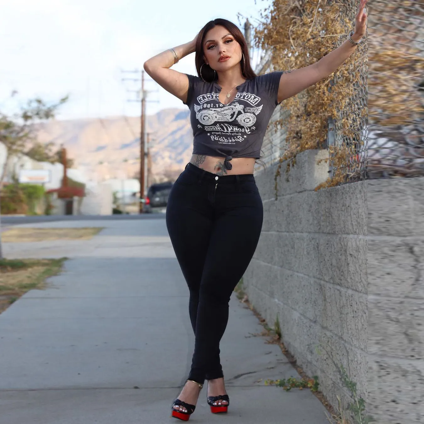 High Waist Skinny Jeans  Castello Clothing Line   