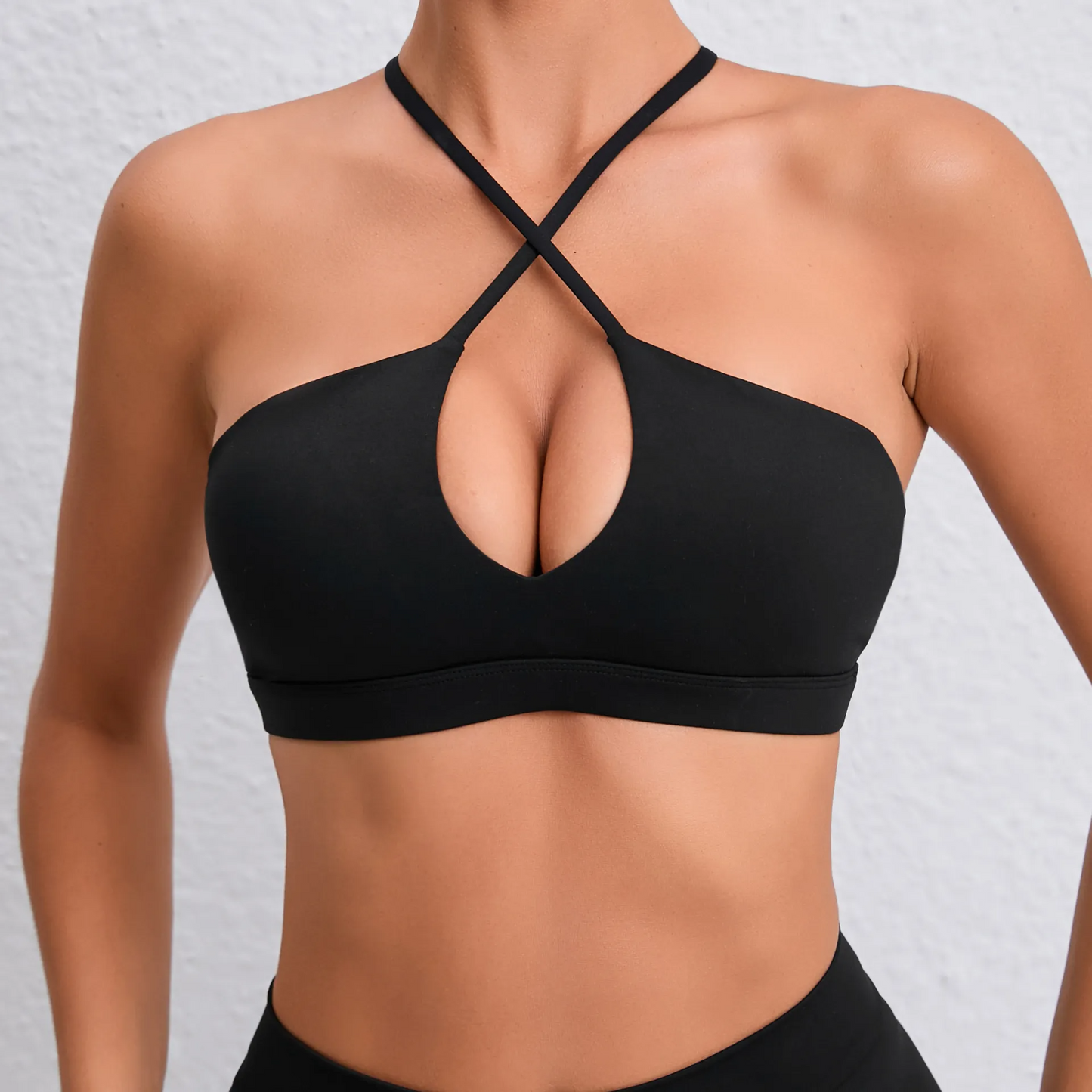 Pia Strappy Cutout Crisscross Back Sports Bra sports top & bras Castello Clothing Line