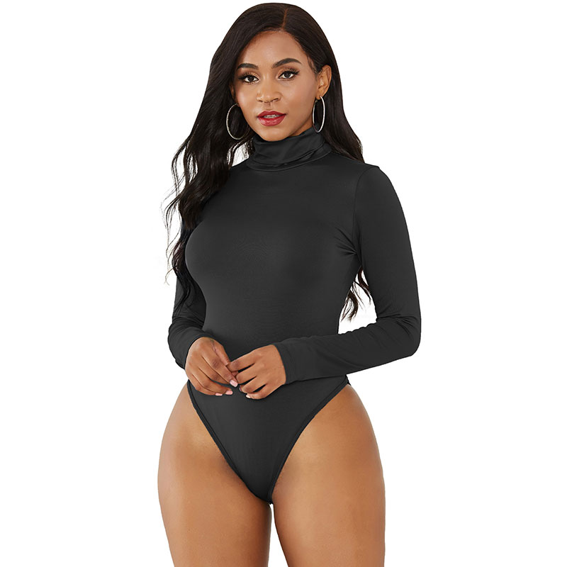 Chic Attitude Turtleneck Long Sleeve Bodysuit  Castello Clothing Line   