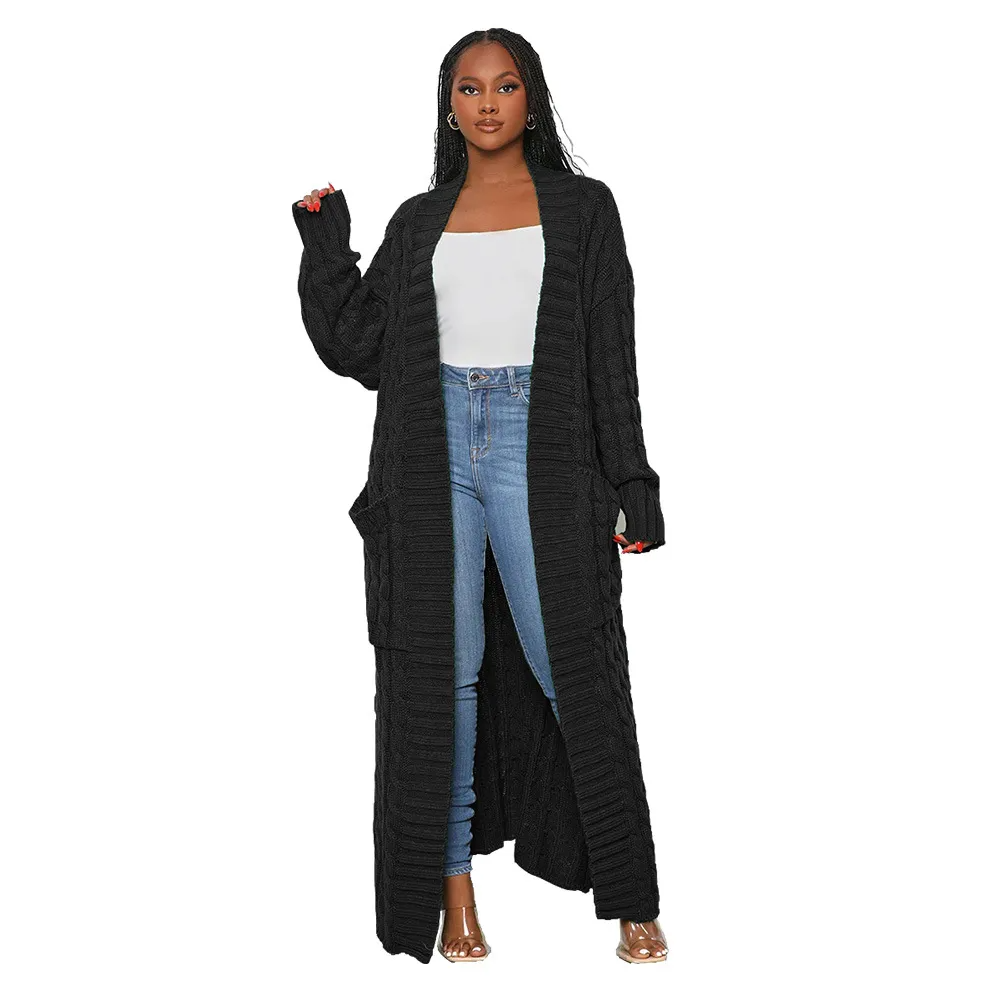 Wander Luxe Cable Knit Longline Cardigan Castello Clothing Line