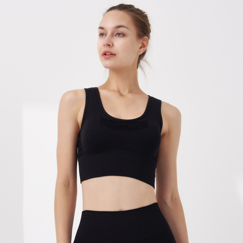 Bae Seamless Ribbed Laser Cut Strappy Cropped Tank Top workout tops and t-shirts Castello Clothing Line