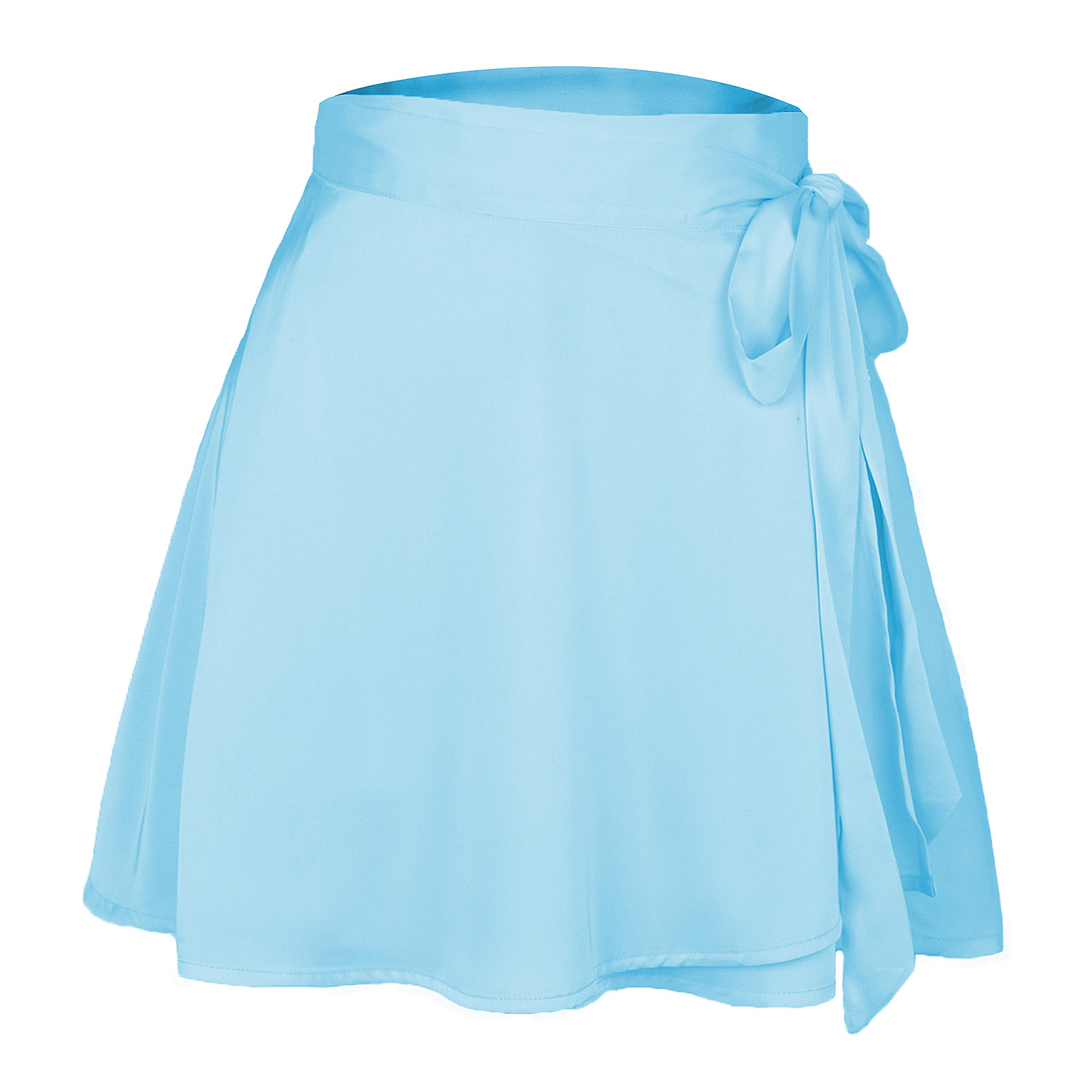 High Waist Satin Wrap Skirt | Side Tie | Free Flowing | Polyester  Castello Clothing Line   
