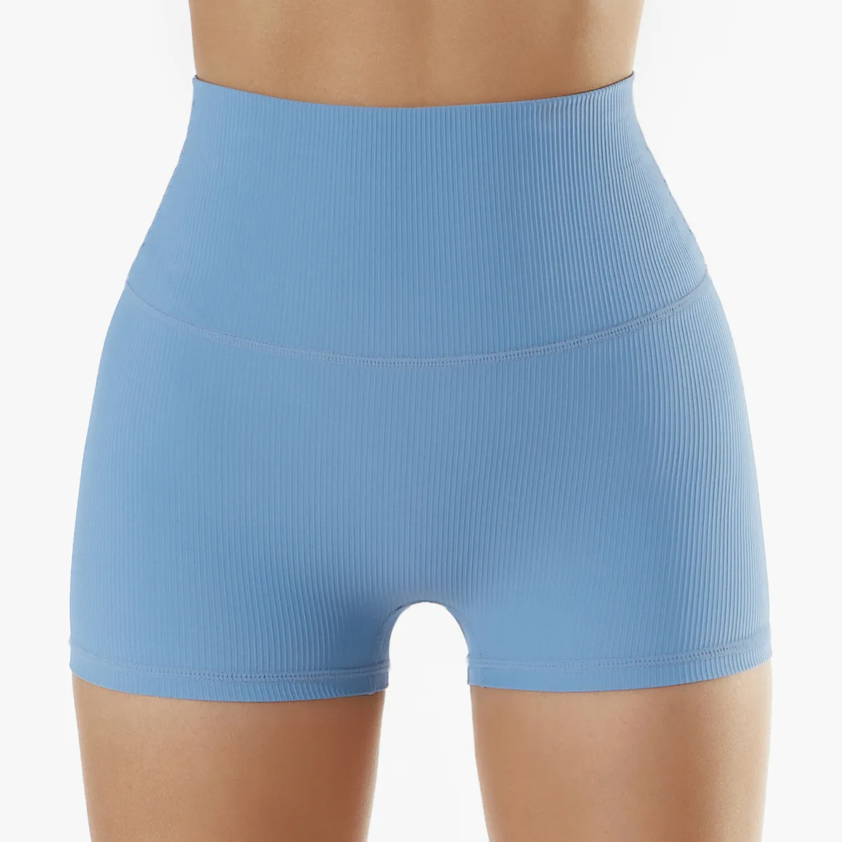 Nibbles High-Waist Ribbed Seamless Booty Shorts workout shorts Castello Clothing Line