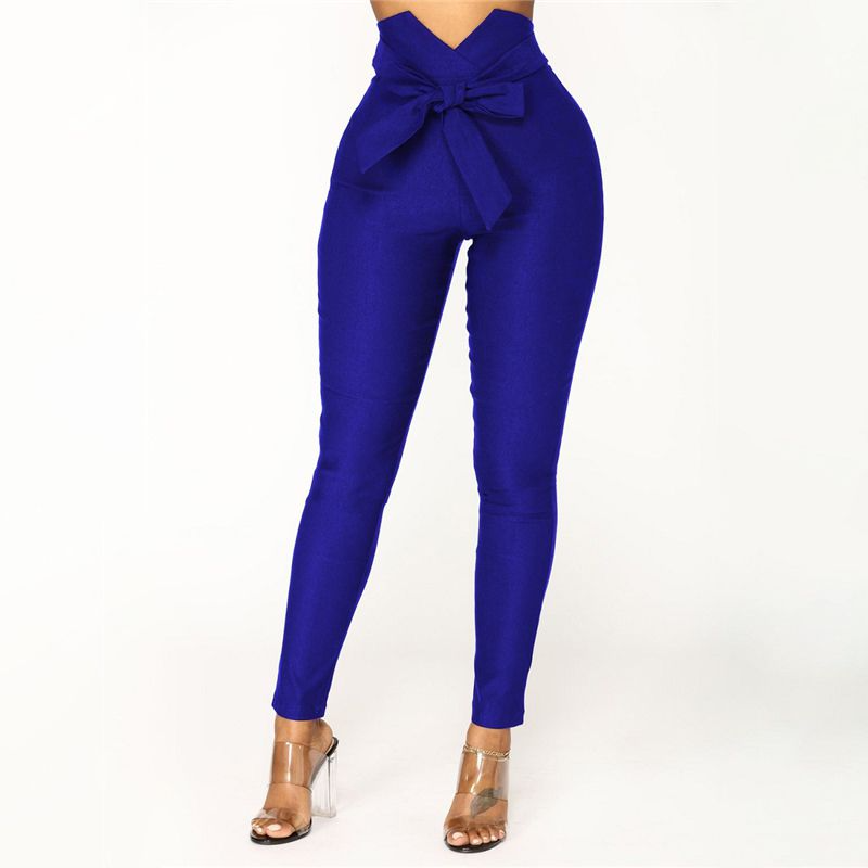 Elara Tie-Waist High-Rise Slim Fit Tapered Pants Castello Clothing Line
