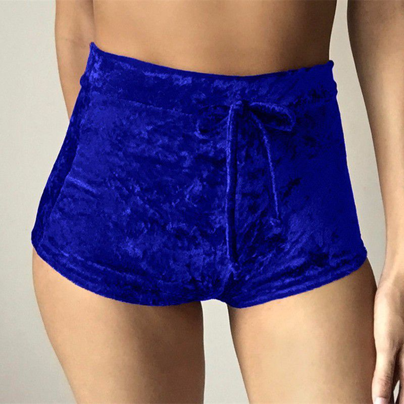Hype High-Waisted Velvet Booty Shorts  Castello Clothing Line   
