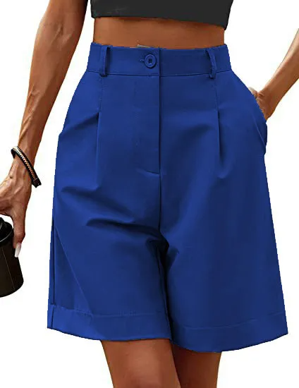 GoldenEra High Waist Pleated Tailored Shorts  Castello Clothing Line   