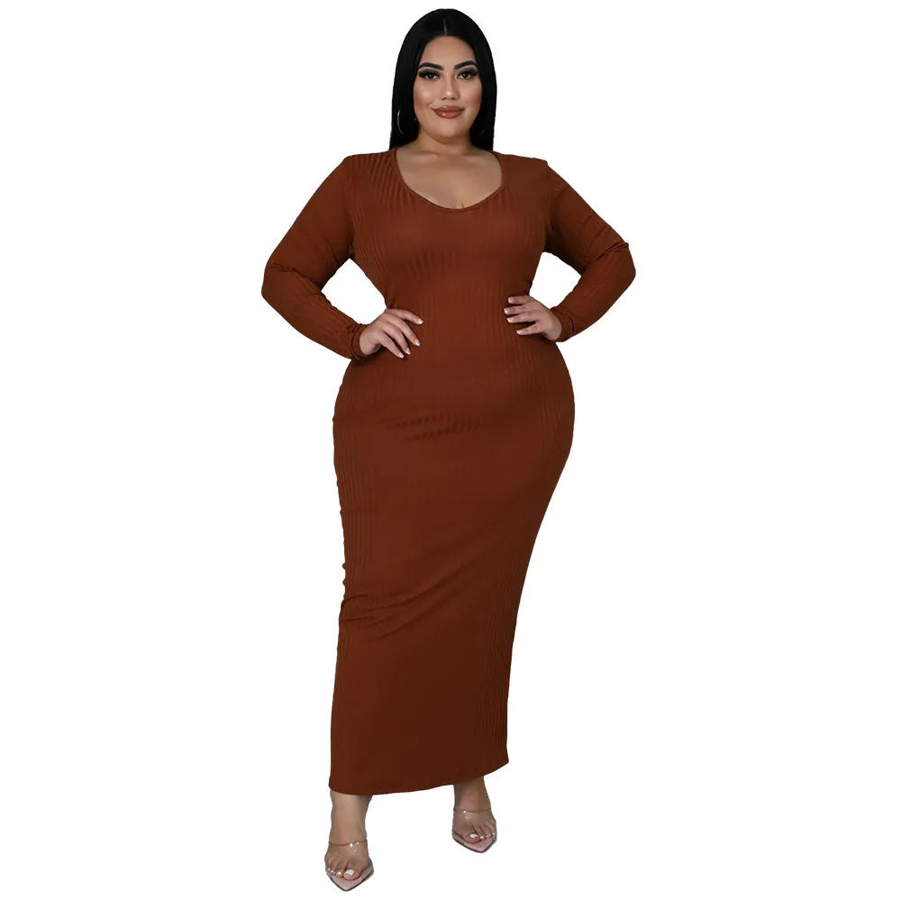 Helena Ribbed Tie-Back Long Sleeve Bodycon Maxi Dress maxi dress Castello Clothing Line