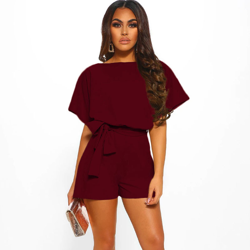 Breezy Glam Tie-Waist Flutter Sleeve Romper  Castello Clothing Line   
