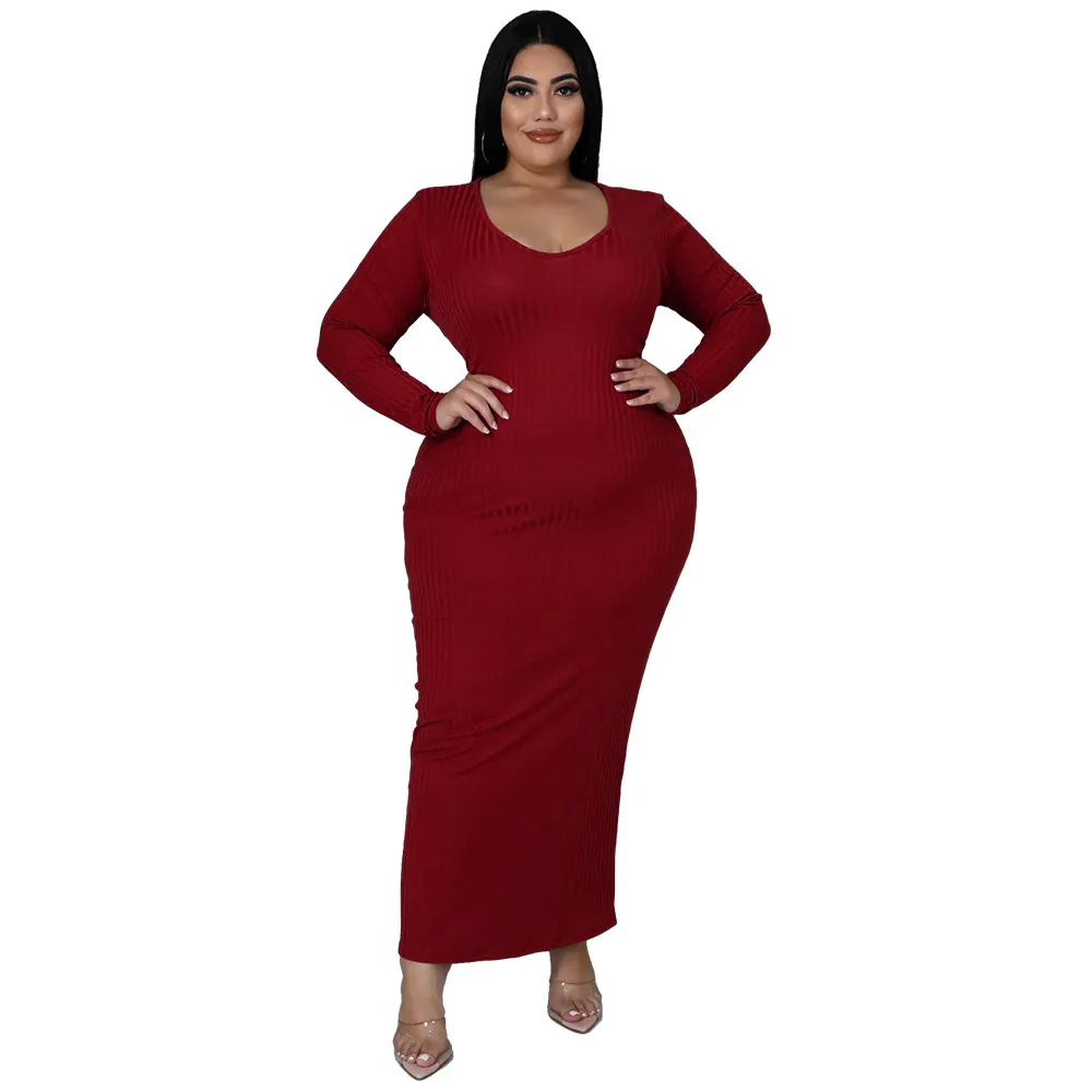 Helena Ribbed Tie-Back Long Sleeve Bodycon Maxi Dress maxi dress Castello Clothing Line