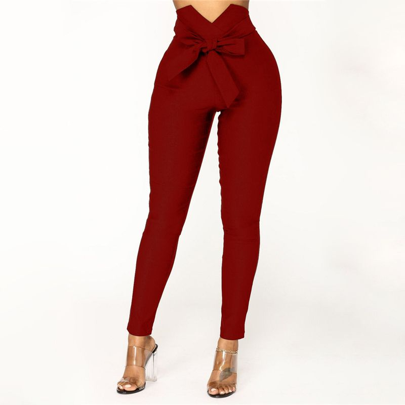 Elara Tie-Waist High-Rise Slim Fit Tapered Pants Castello Clothing Line