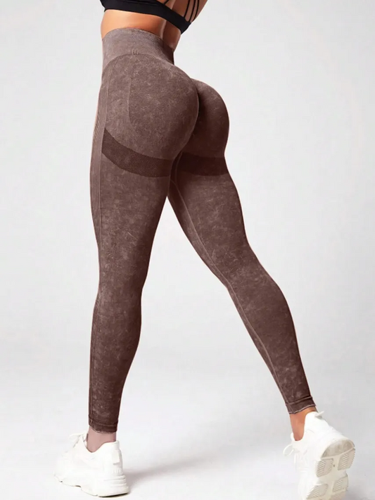 Unleashed High-Rise Scrunch Butt Seamless Contour Leggings leggings Castello Clothing Line