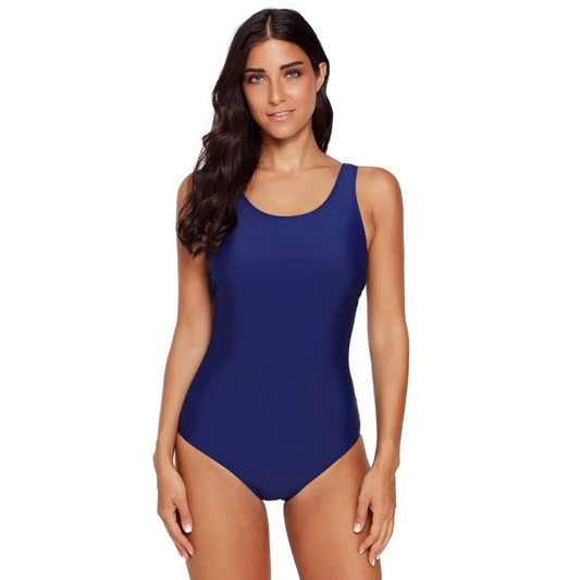 Modest Low Cut One Piece Swimsuit  Castello Clothing Line   