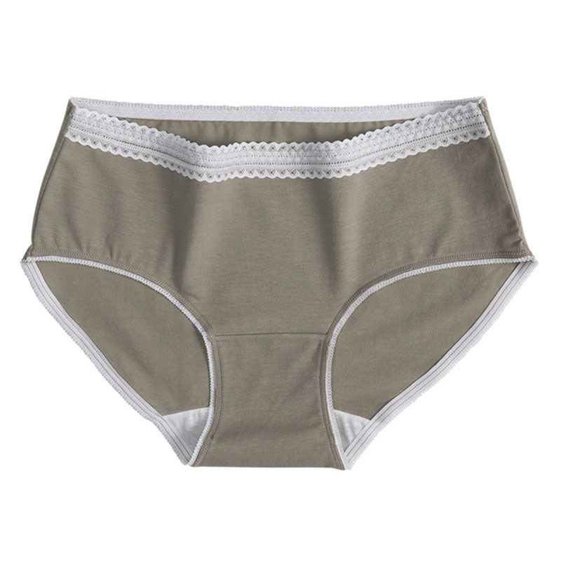 Lace Trim Cotton Briefs  Castello Clothing Line   