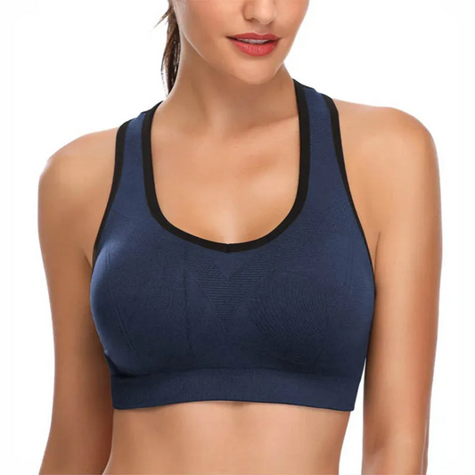 Jazz Scoop Neck Strappy Crisscross Back Sports Bra sports top & bras Castello Clothing Line