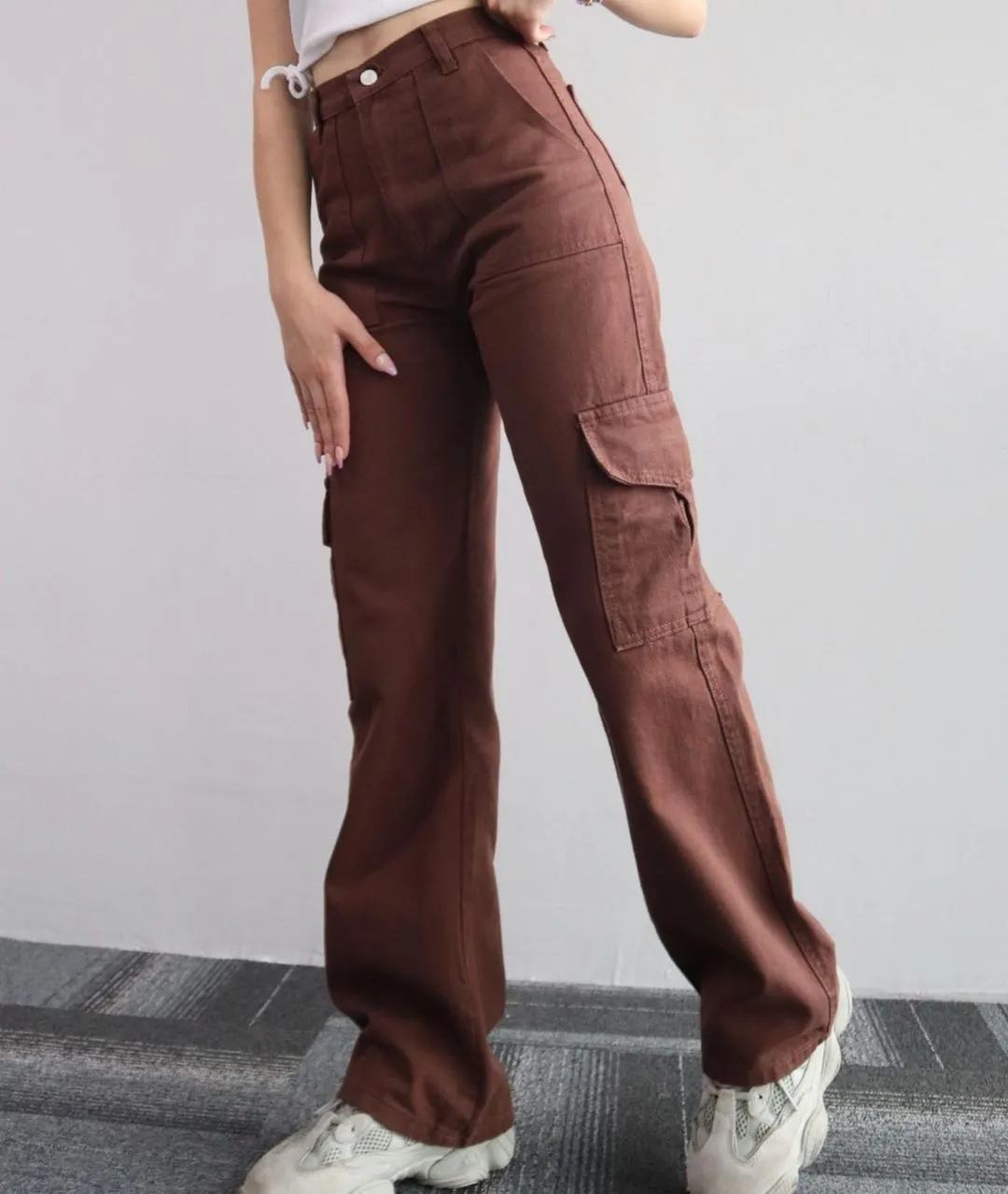 Symphony High-Rise Wide Leg Cargo Pants Castello Clothing Line