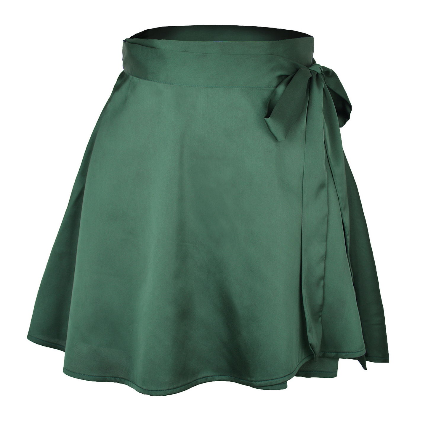 High Waist Satin Wrap Skirt | Side Tie | Free Flowing | Polyester  Castello Clothing Line   