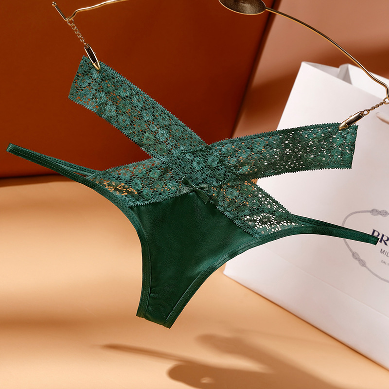 Flirt Alert - Lace Cut Out, Thong Panty  Castello Clothing Line   