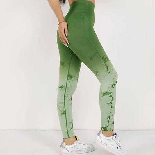 Chase High-Waist Seamless Tie-Dye Leggings leggings Castello Clothing Line