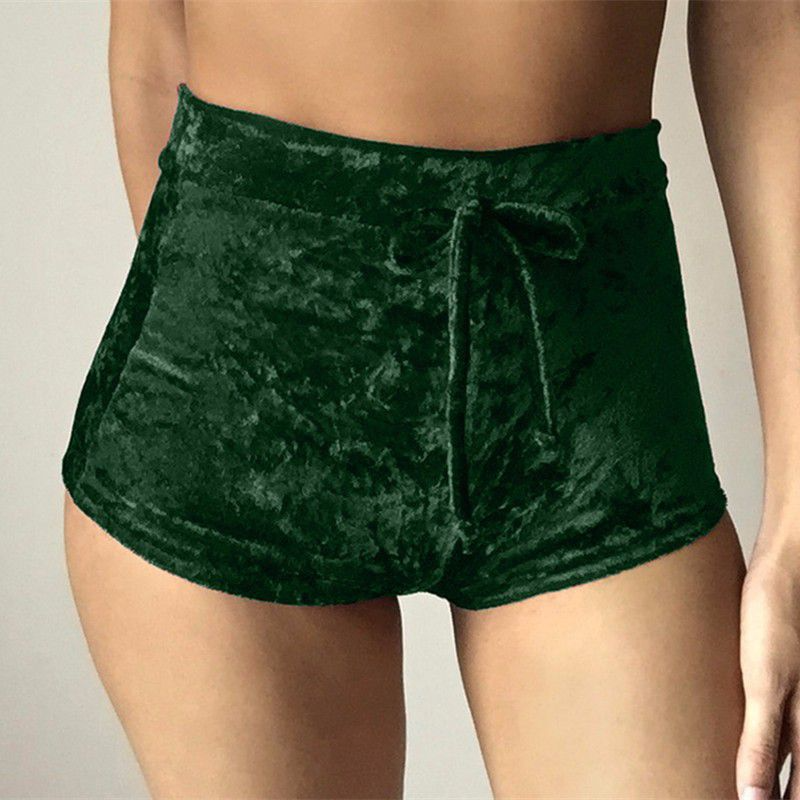 Hype High-Waisted Velvet Booty Shorts  Castello Clothing Line   