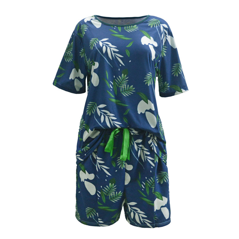 Tropical Escape Short Sleeve Top and Shorts Lounge Set  Castello Clothing Line   
