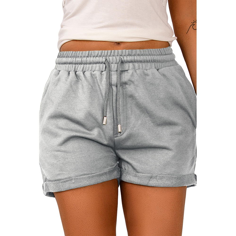 ActiveEase High Waist Drawstring Lounge Shorts  Castello Clothing Line   