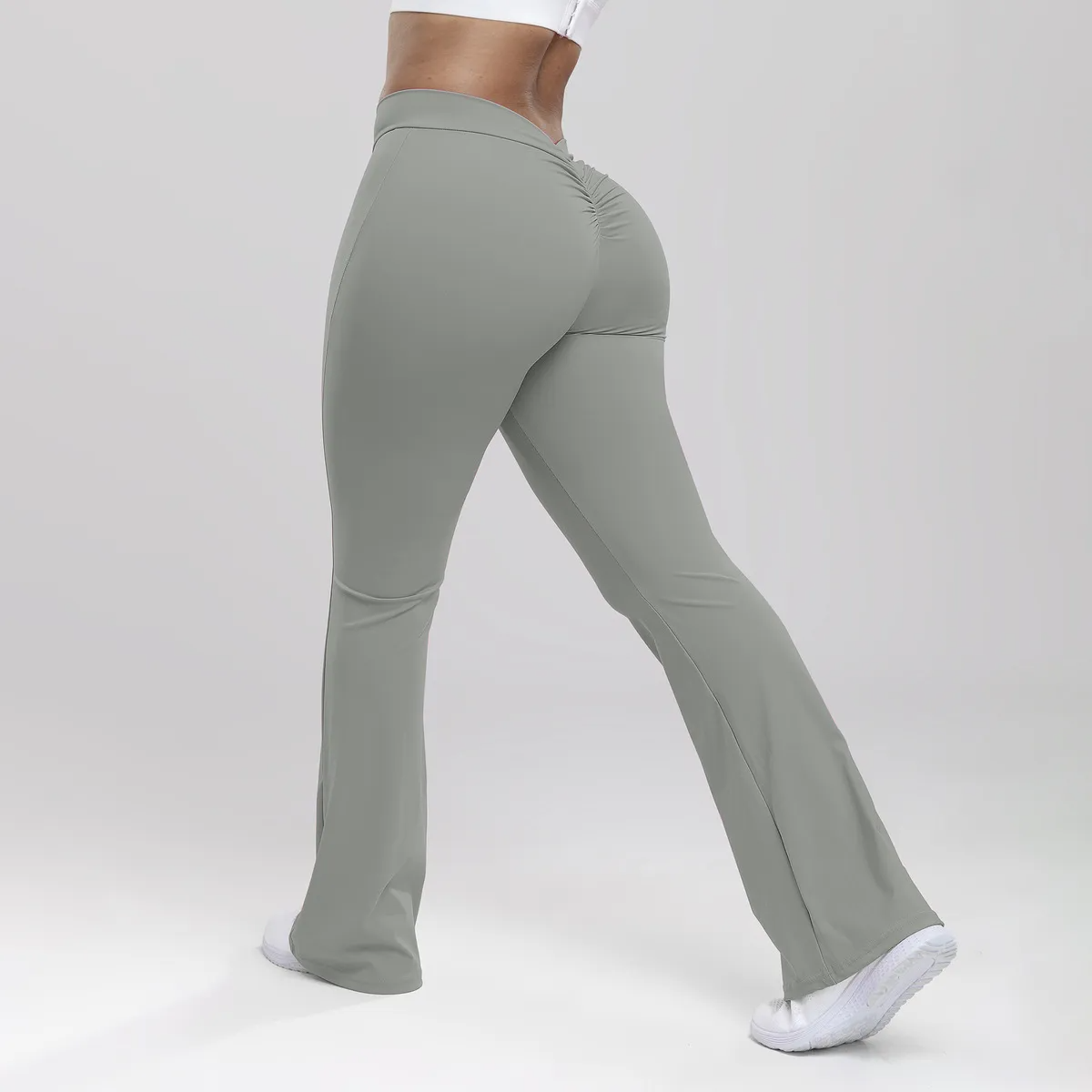 Nerve High-Rise Scrunch Butt Flared Leggings leggings Castello Clothing Line