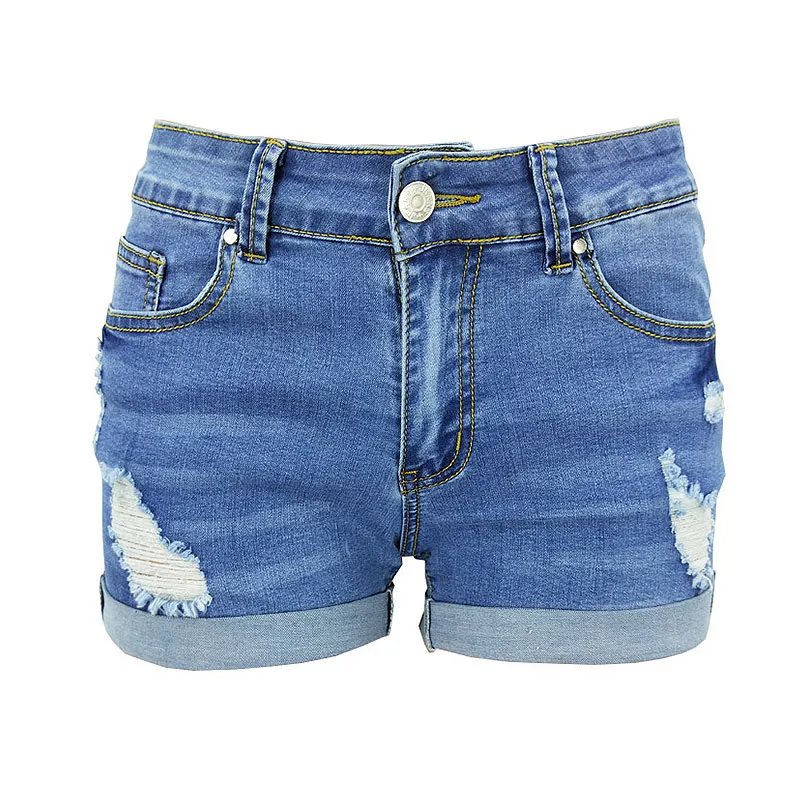 PulsePlay Mid-Rise Ripped Cuffed Jean Shorts  Castello Clothing Line   