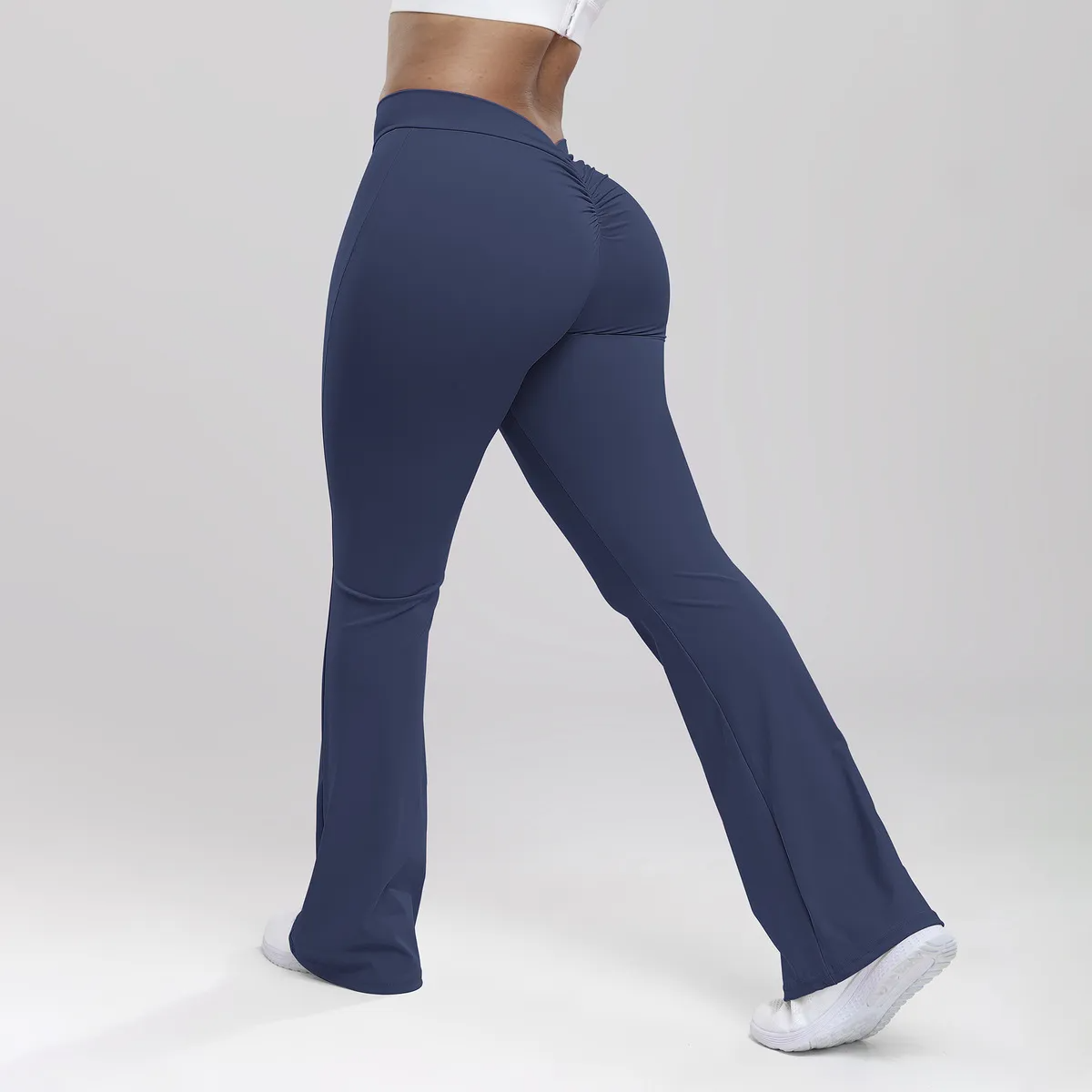 Nerve High-Rise Scrunch Butt Flared Leggings leggings Castello Clothing Line