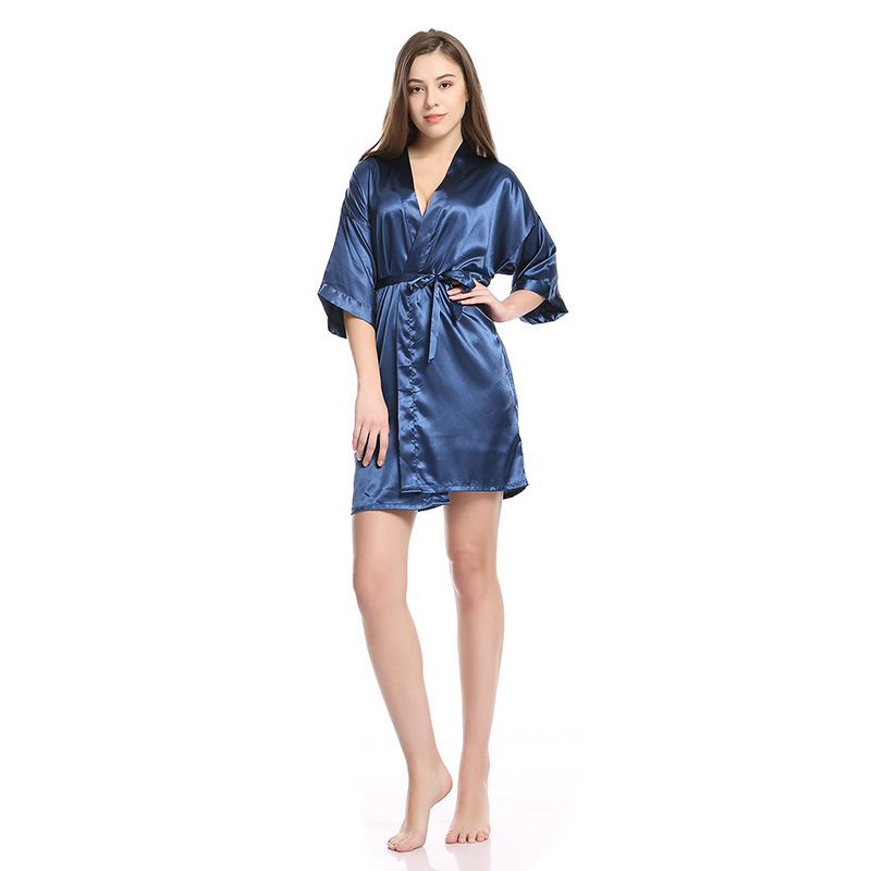 Moonlit Satin Kimono Wrap Robe  Castello Clothing Line   