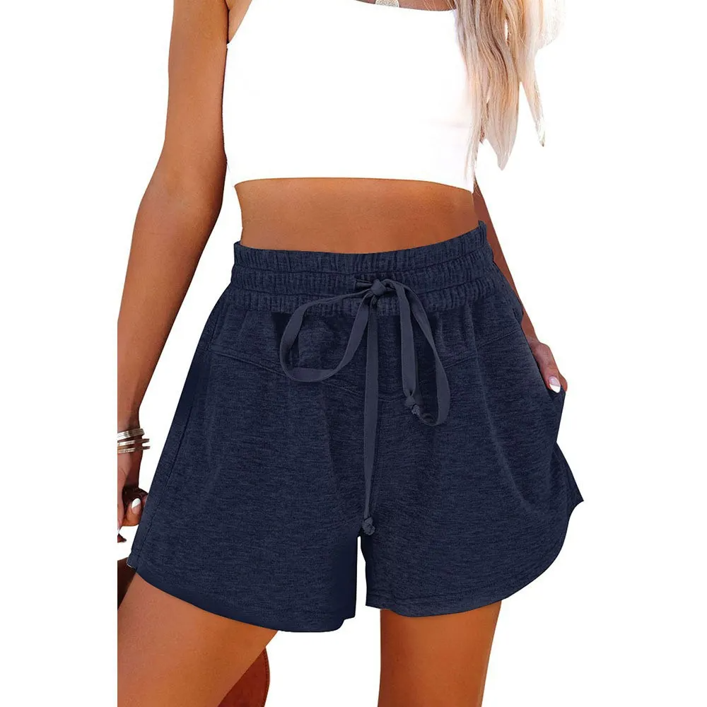 ChillWave High-Waist Drawstring Lounge Shorts  Castello Clothing Line   