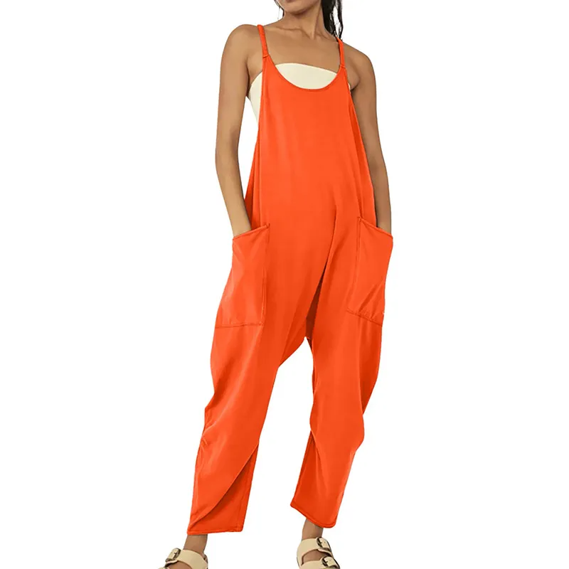Rachel Sleeveless Relaxed Fit Harem Jumpsuit Overalls women's overalls Castello Clothing Line