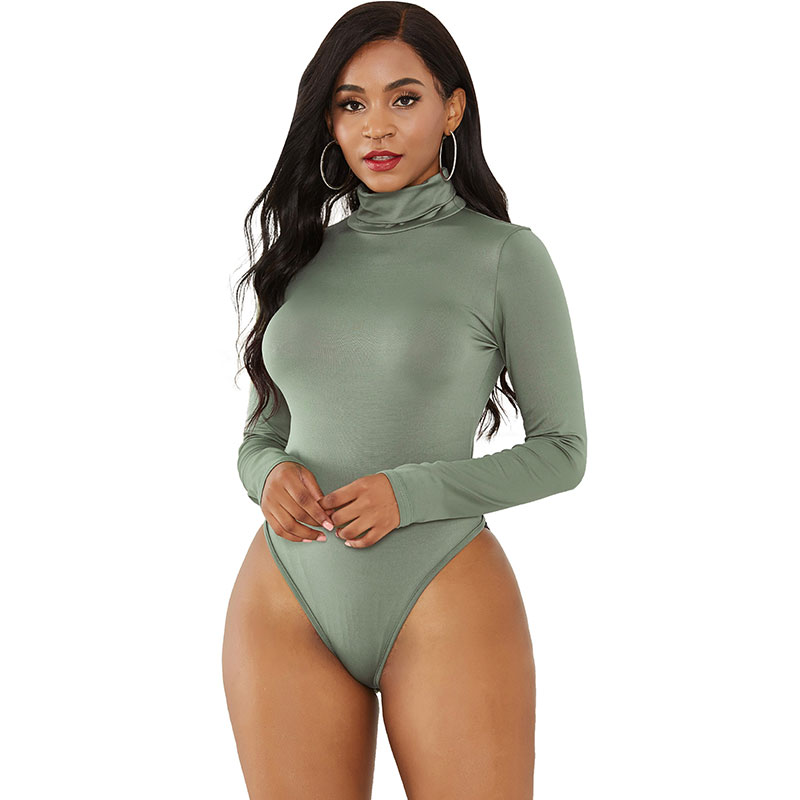 Chic Attitude Turtleneck Long Sleeve Bodysuit  Castello Clothing Line   