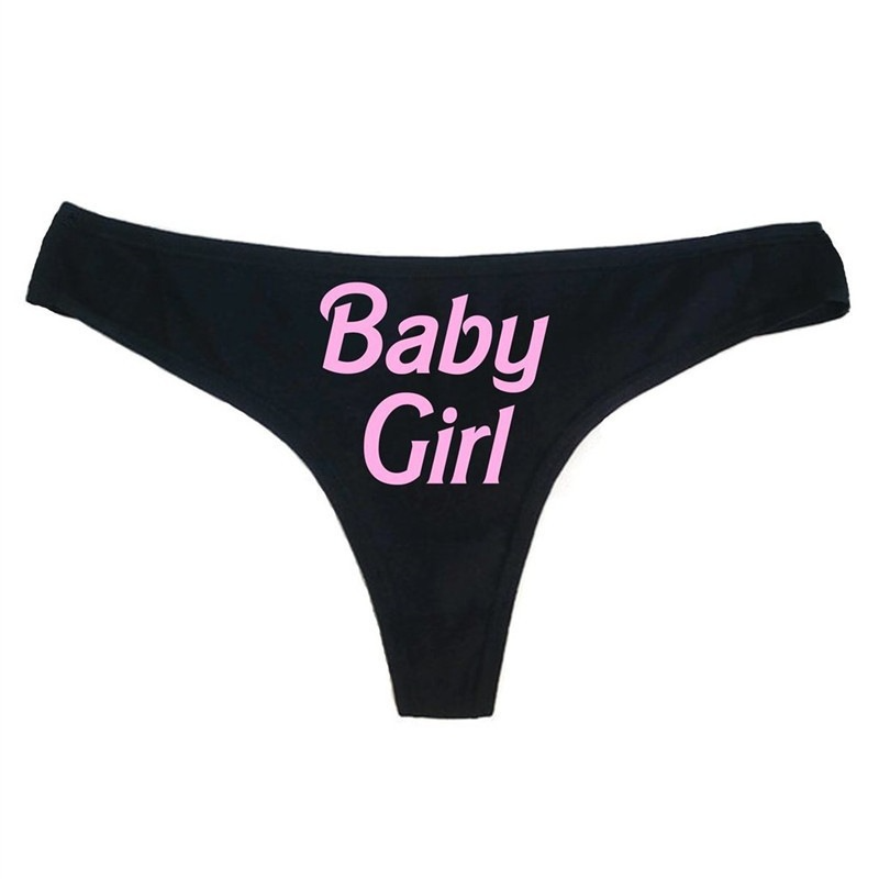 Letter Print High Cut Brazilian Panty  Castello Clothing Line   