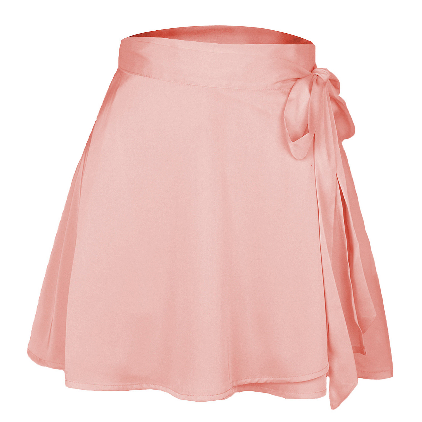 High Waist Satin Wrap Skirt | Side Tie | Free Flowing | Polyester  Castello Clothing Line   