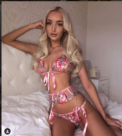 Floral Bra And Panty Garter Set  Castello Clothing Line   